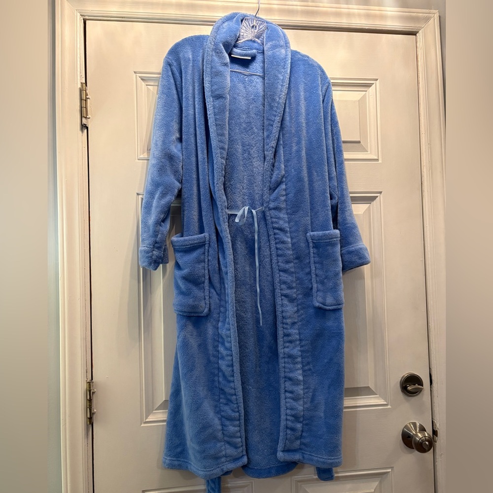 Lani Light Blue Plush‎ Fuzzy Comfy Bathrobe Size XS